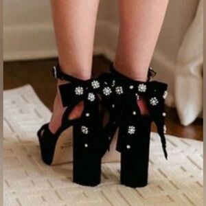 Antonio Melani x Nicola Bathie Velvet Party Platform Heel sz 10
